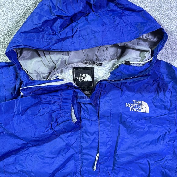 The North Face Jackets & Blazers - The North Face Blue Full Zip Hooded Rain Jacket Lightweight Water Resist Hyvent